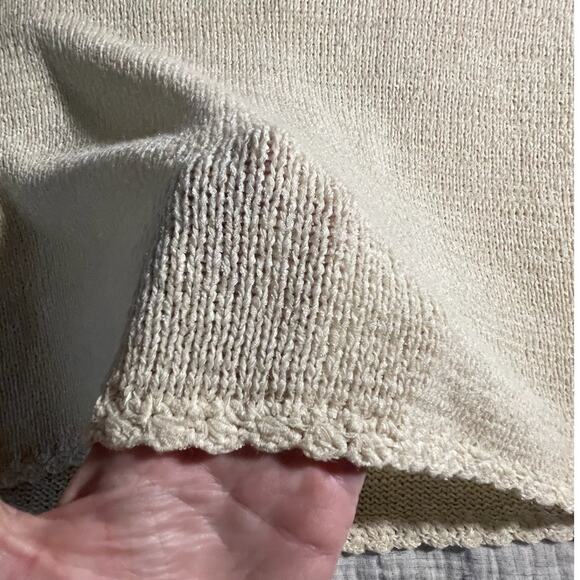 J.H. Collectibles Knit Tank Top - Women's Sz L - Blouse Cream Ivory - Thick -EUC - Picture 4 of 6